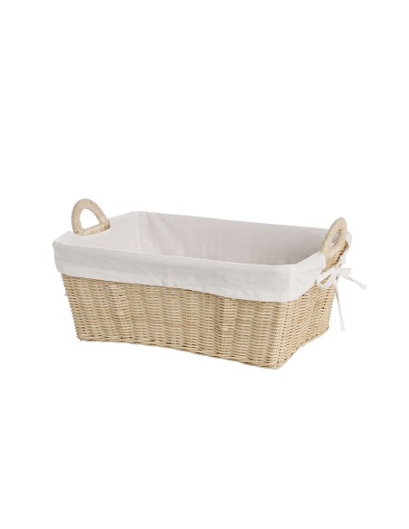 set de mannes à linge en moelle de rotin naturelle