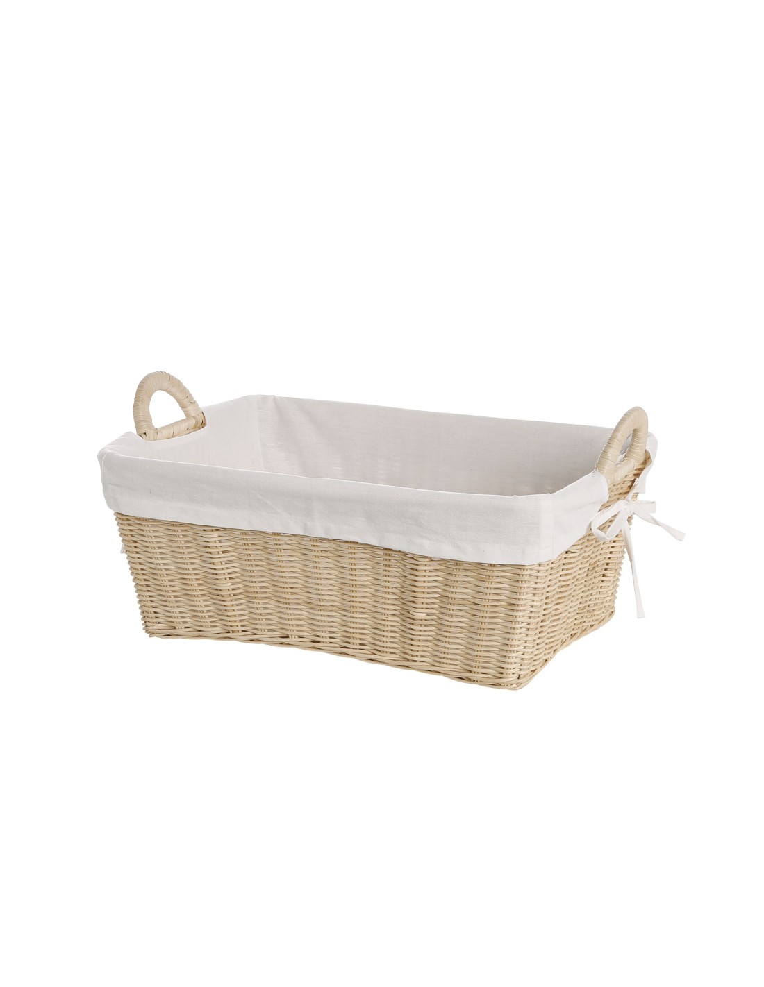 Natural rattan laundry basket