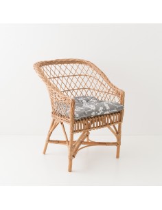 Marcel low-backed rattan armchair