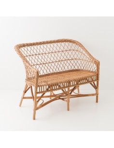 Marcel low-backed rattan armchair