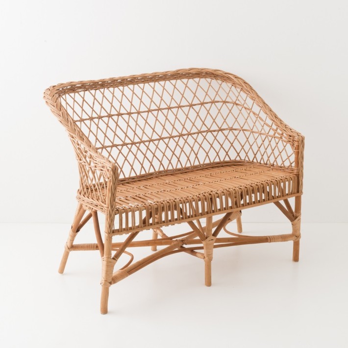 Marcel low-backed rattan armchair