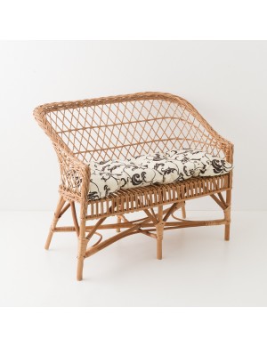 Marcel low-backed rattan armchair