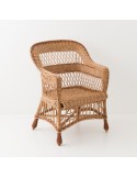 Marcel low-backed rattan armchair