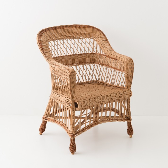 Marcel low-backed rattan armchair