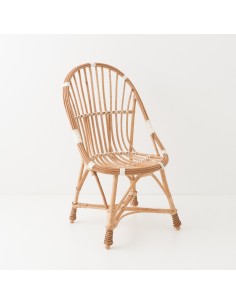 Marcel low-backed rattan armchair