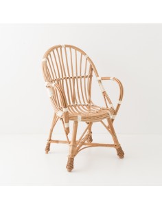 Marcel low-backed rattan armchair