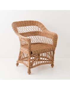 Marcel low-backed rattan armchair