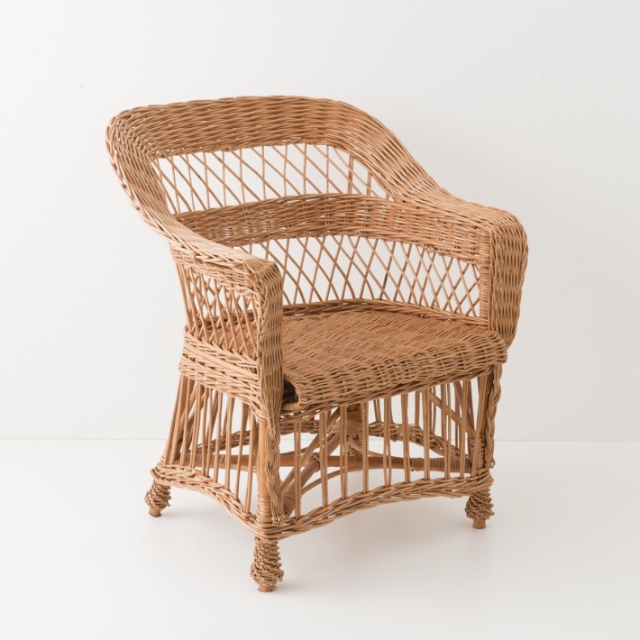 Marcel low-backed rattan armchair