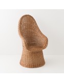 Marcel low-backed rattan armchair