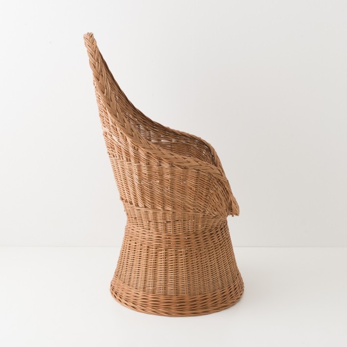 Fauteuil en osier Firmin sans coussin vue de profil