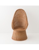 Marcel low-backed rattan armchair