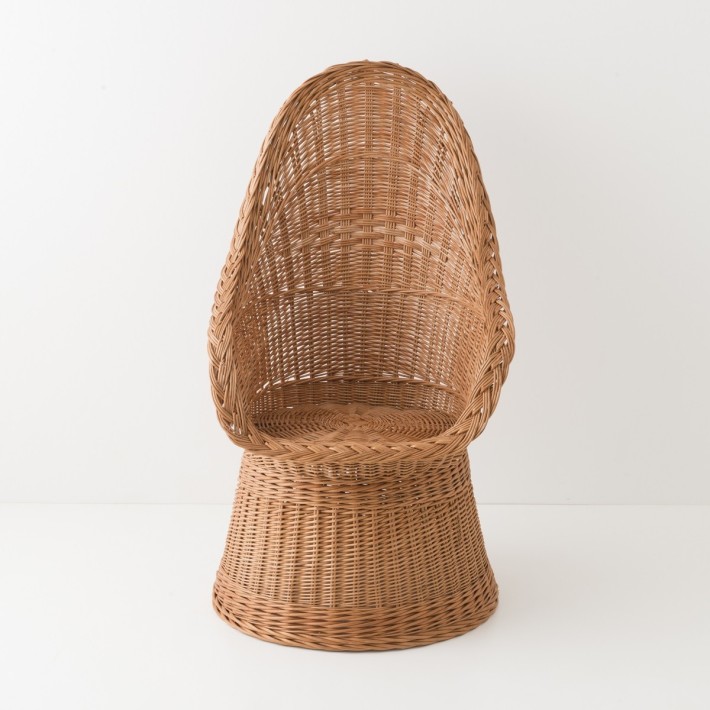 Marcel low-backed rattan armchair