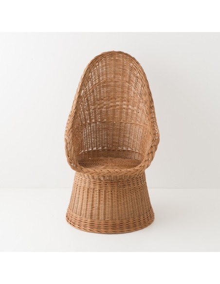 Fauteuil en osier Firmin sans coussin vue de face