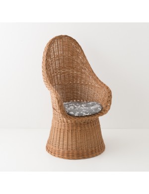 Marcel low-backed rattan armchair