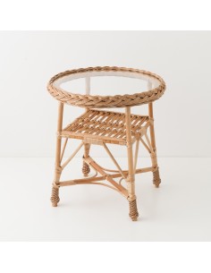 Marcel low-backed rattan armchair