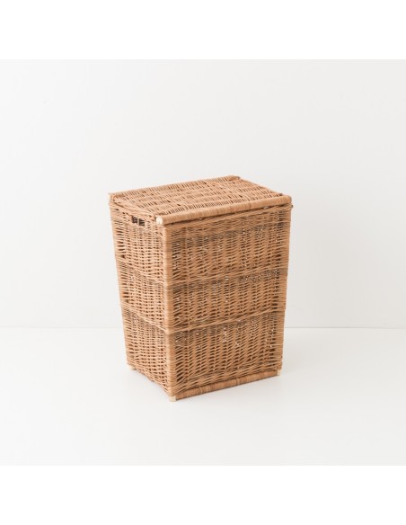 Panier à linge en osier ht 54 cm rectangulaire