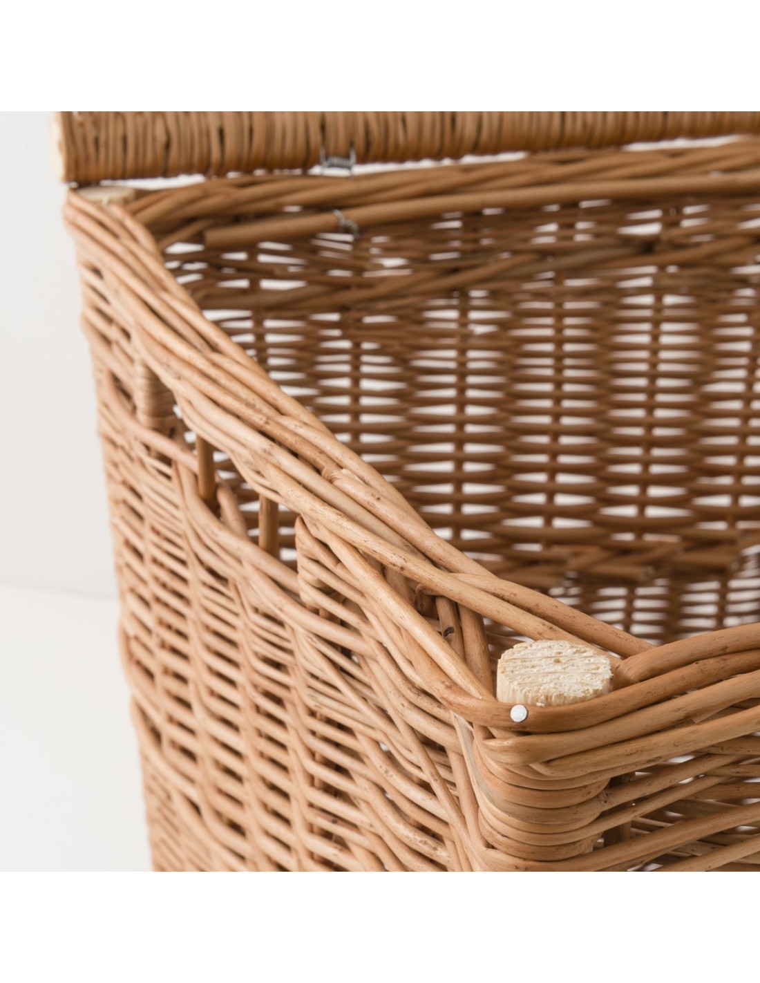 Panier à Linge En Osier Vintage – 60x40cm, 24cm De Haut – Bon état