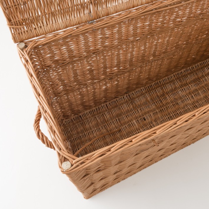 maxi coffre en osier ht 60 cm couvercle ouvert vue du fond