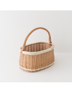 Panier A Linge Osier Blanc Rond Gm - Kok Maison Indoor Paniers en osier  Recherche Meubles Espi