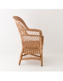 Antonin wicker armchair without cushion