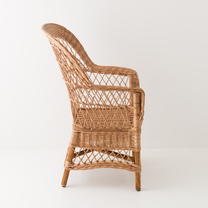 Antonin wicker armchair without cushion