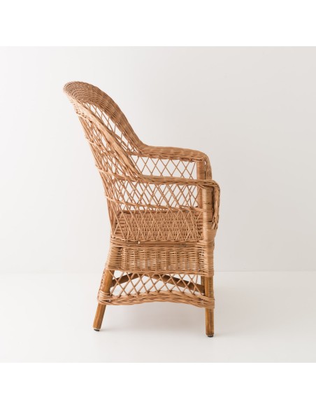 Antonin wicker armchair without cushion
