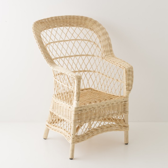 Antonin wicker armchair without cushion
