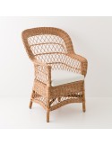 Antonin wicker armchair without cushion