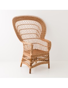 Antonin wicker armchair without cushion