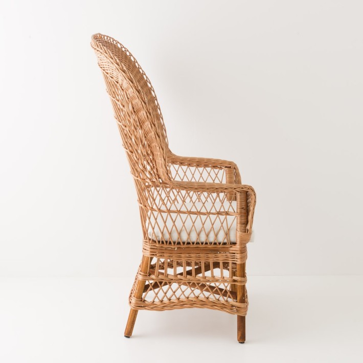 Antonin wicker armchair without cushion