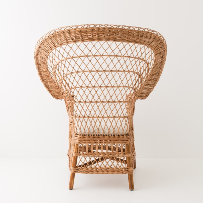 Antonin wicker armchair without cushion