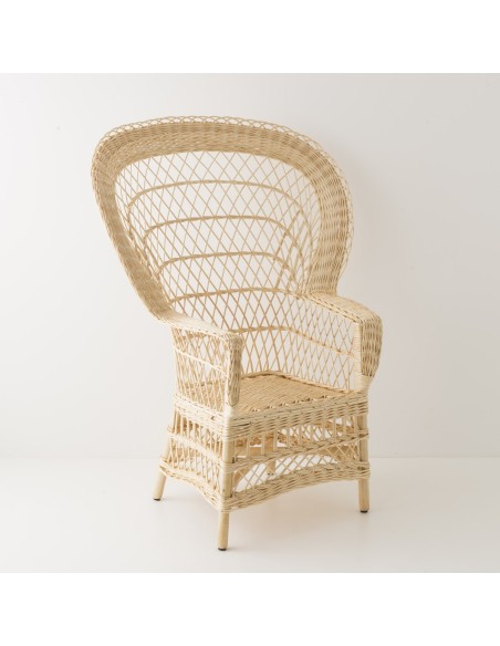 Antonin wicker armchair without cushion