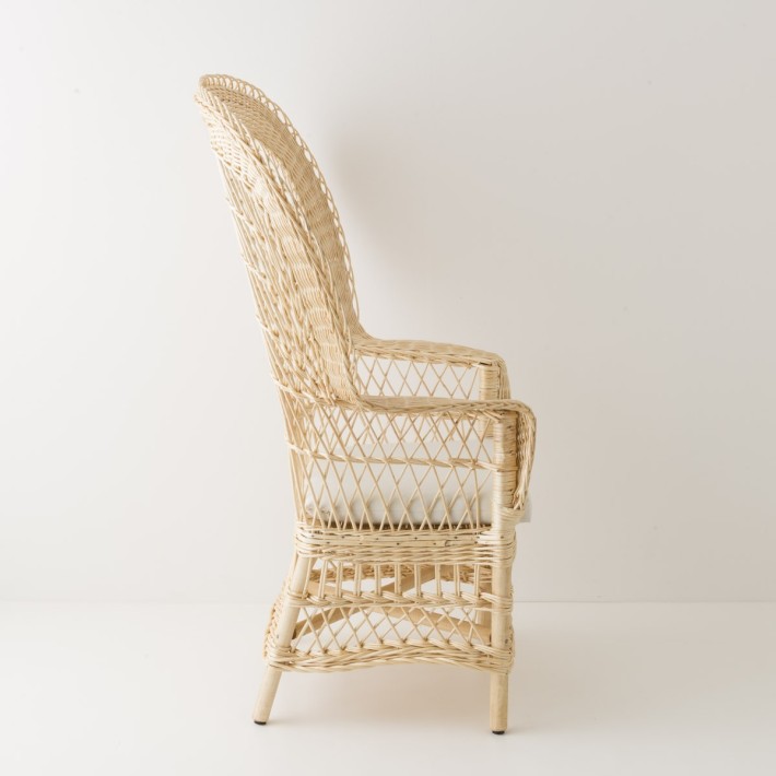 Antonin wicker armchair without cushion