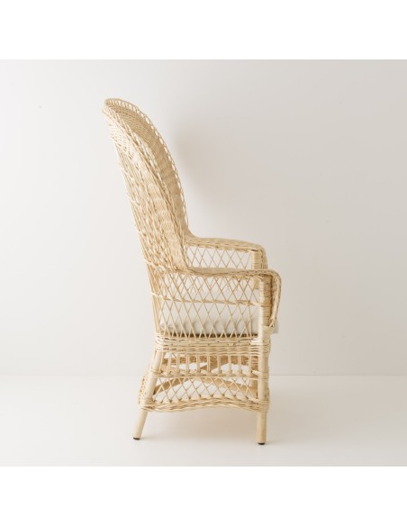 Antonin wicker armchair without cushion