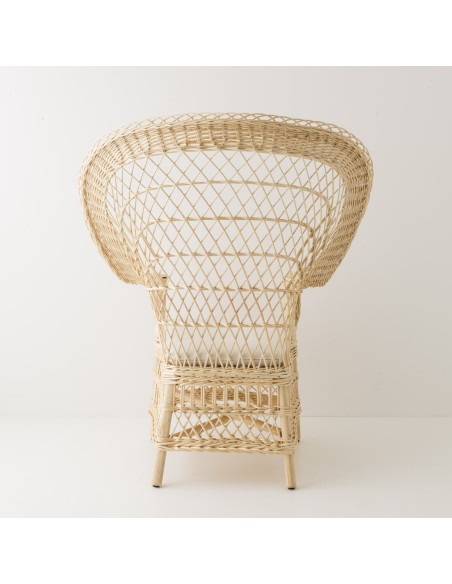 Antonin wicker armchair without cushion