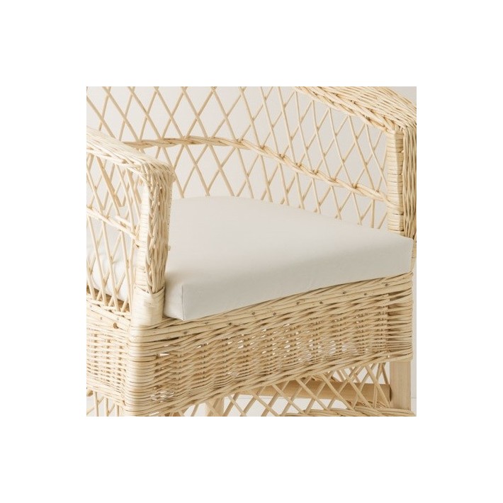 Antonin wicker armchair without cushion