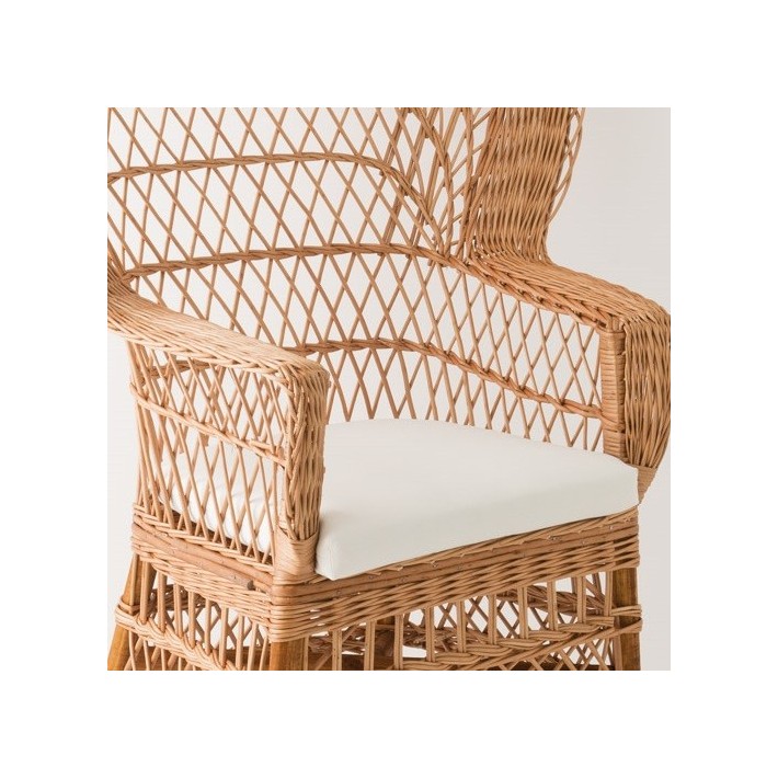 Antonin wicker armchair without cushion