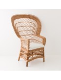 Antonin wicker armchair without cushion