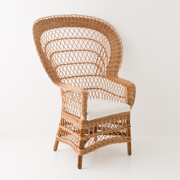 Antonin wicker armchair without cushion