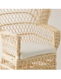 Antonin wicker armchair without cushion