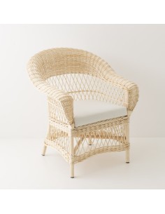 Antonin wicker armchair without cushion