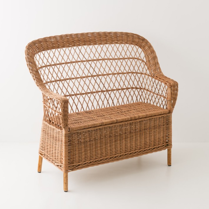 Antonin wicker armchair without cushion