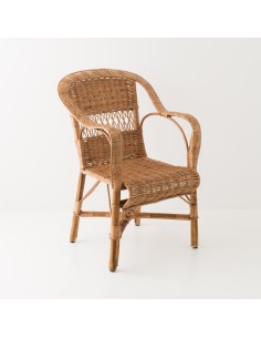 Antonin wicker armchair without cushion