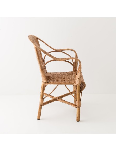 Antonin wicker armchair without cushion