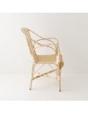 Antonin wicker armchair without cushion