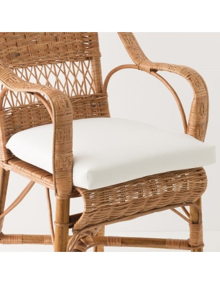 Antonin wicker armchair without cushion