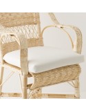 Antonin wicker armchair without cushion