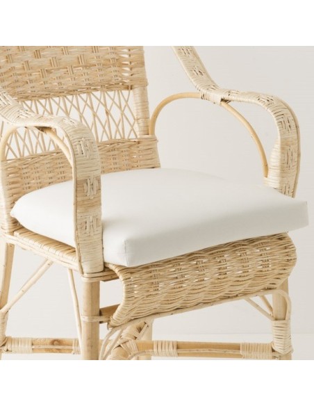 Antonin wicker armchair without cushion