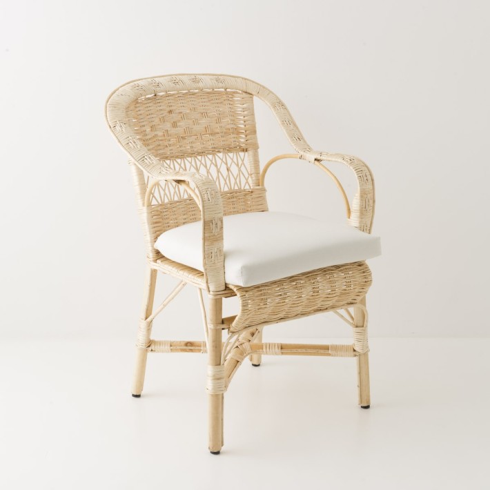 Antonin wicker armchair without cushion