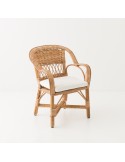 Antonin wicker armchair without cushion